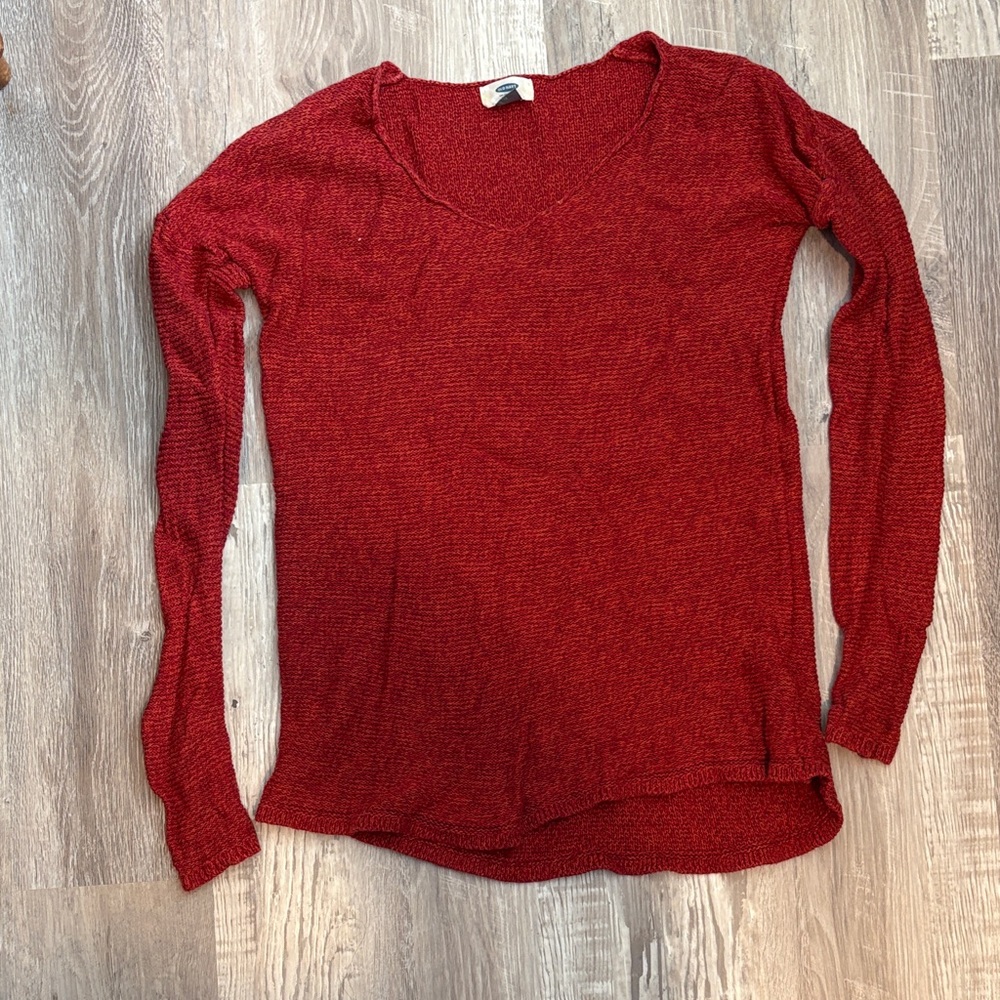Old Navy Vibrant Red Knit Sweater
